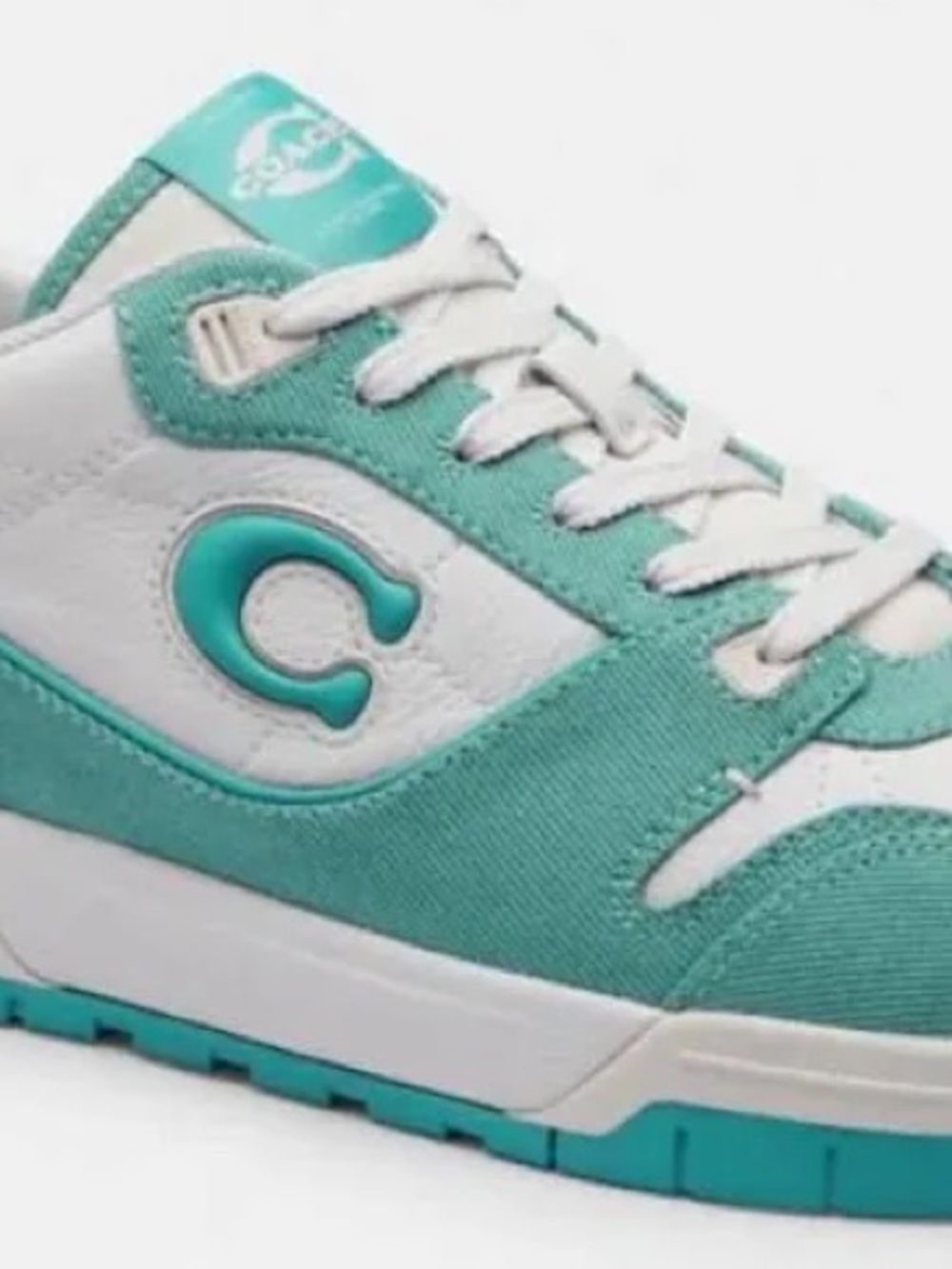 Coach Men's Soho Denim and Leather Sneakers - Picture 3 of 6